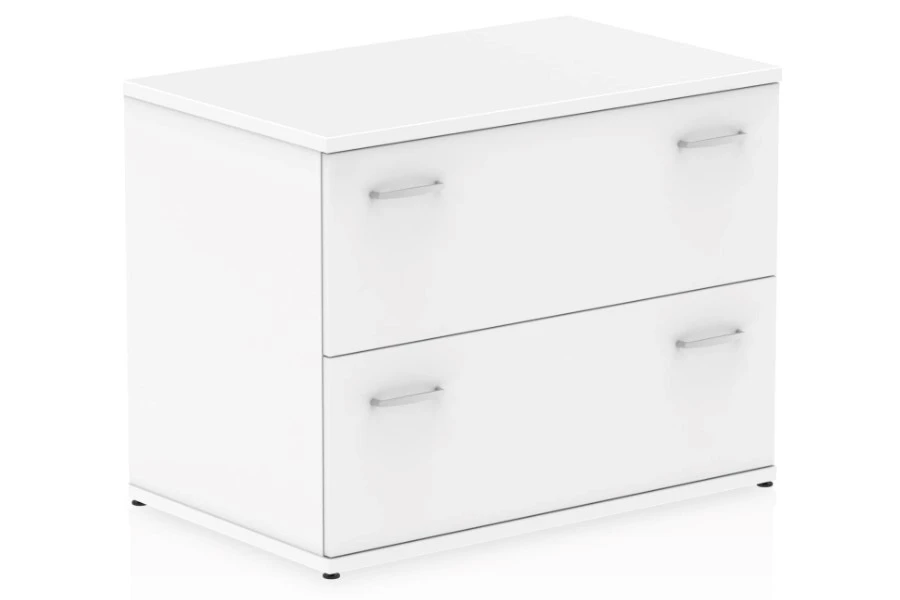 Polar White 2 Drawer Desk High Side Filer 3 Polar White 2 Drawer Desk High Side Filer