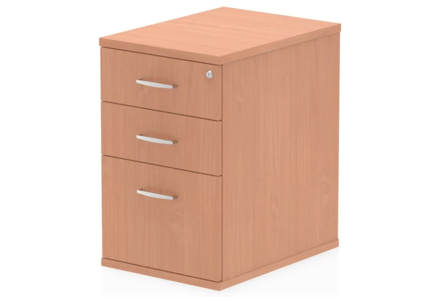 Price Point 3 Drawer Desk High Beech Pedestal 3 Price Point 3 Drawer Desk High Beech Pedestal