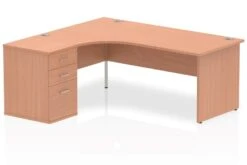 Price Point Beech Corner Panel Desk And Pedestal 9 Price Point Beech Corner Panel Desk And Pedestal -Office Furniture Store price point beech panel workstation left hand 1800mm