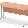 Price Point Beech Rectangular Cantilever Desk