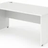 Polar White Rectangular Panel End Desk -Office Furniture Store rec white desk