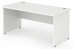 Polar White Rectangular Panel End Desk