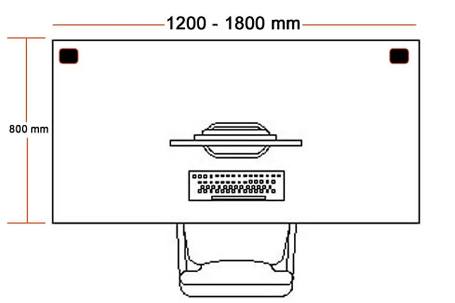 Polar White Rectangular Cantilever Desk 4 Polar White Rectangular Cantilever Desk - Image 2