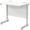 Avon White Rectangular Cantilever Desk -Office Furniture Store return cantilever desk