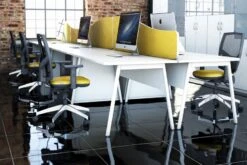 Ascend Double Wave Desk -Office Furniture Store roomscene 1