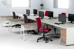 Ascend Double Wave Desk -Office Furniture Store roomscene 12 1