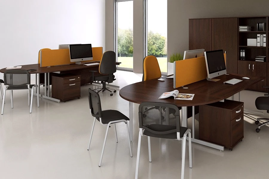 Nova Walnut 1800 Boardroom Table Panel Leg 6 Nova Walnut 1800 Boardroom Table Panel Leg - Image 4