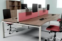 Aura Beam 2 Person Wave Bench Desk -Office Furniture Store roomshot 11