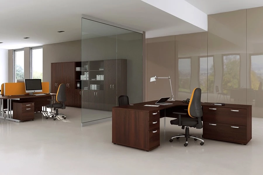 Nova Walnut Corner Panel Leg Desk 7 Nova Walnut Corner Panel Leg Desk - Image 5