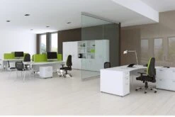 Polar White Small Panel Desk -Office Furniture Store roomshot 20 white 1