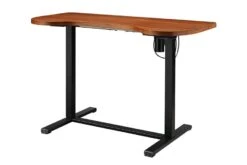 San Francisco Adjustable Desk -Office Furniture Store san francisco height adjustable desk walnut black 1