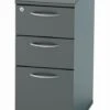 Nene Black Narrow Under Desk Pedestal -Office Furniture Store slimline pedestal