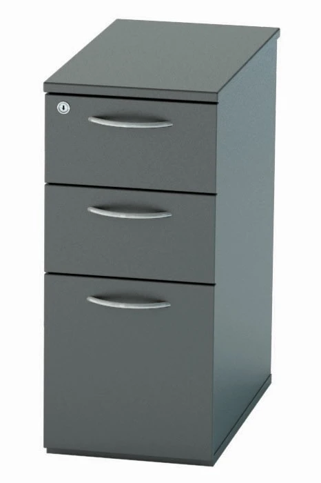 Nene Black Narrow Under Desk Pedestal 3 Nene Black Narrow Under Desk Pedestal