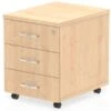 Solar Maple 3 Drawer Mobile Pedestal -Office Furniture Store solar maple 3 drawer mobile pedestal