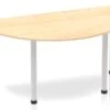 Solar Maple Semi-circle Table 1600 Post Leg Silver -Office Furniture Store solar maple semi circle table 1600 post leg silver