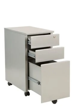 Steel Slimline Mobile Pedestal -Office Furniture Store steel slimline mobile ped 2