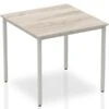 Gladstone Grey Oak Straight Table Box Frame Leg -Office Furniture Store straight table box frame leg silver 1003263