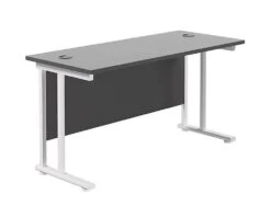 Kestral Black Rectangular Cantilever Desk -Office Furniture Store tc kestral black cantilever desk 2