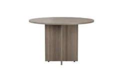 Kestral Grey Oak Round Meeting Table -Office Furniture Store tes1100dgo front