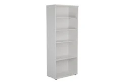 Kestral White Bookcase -Office Furniture Store tes2045wh front 45
