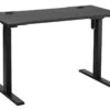 Black Height Adjustable Standing Desk -Office Furniture Store vinsetto 120 cm x 60 cm electric height adjustable standing desk 2