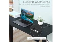 Black Height Adjustable Standing Desk -Office Furniture Store vinsetto 120 cm x 60 cm electric height adjustable standing desk 6