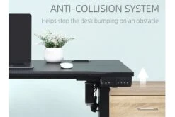 Black Height Adjustable Standing Desk -Office Furniture Store vinsetto 120 cm x 60 cm electric height adjustable standing desk 7