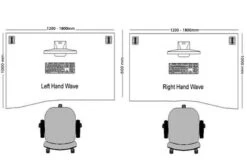 Avon White Wave Panel Leg Desk -Office Furniture Store wave desk 1200 1800mm