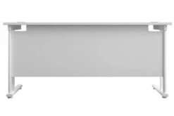 Kestral White Rectangular Cantilever Desk -Office Furniture Store white top white frame 2